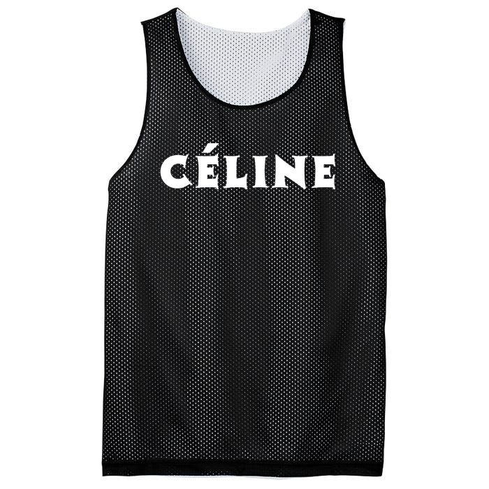 Céline Hello My Name Is Name Tag First Name Mesh Reversible Basketball Jersey Tank