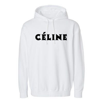 Céline Hello My Name Is Name Tag First Name Garment-Dyed Fleece Hoodie