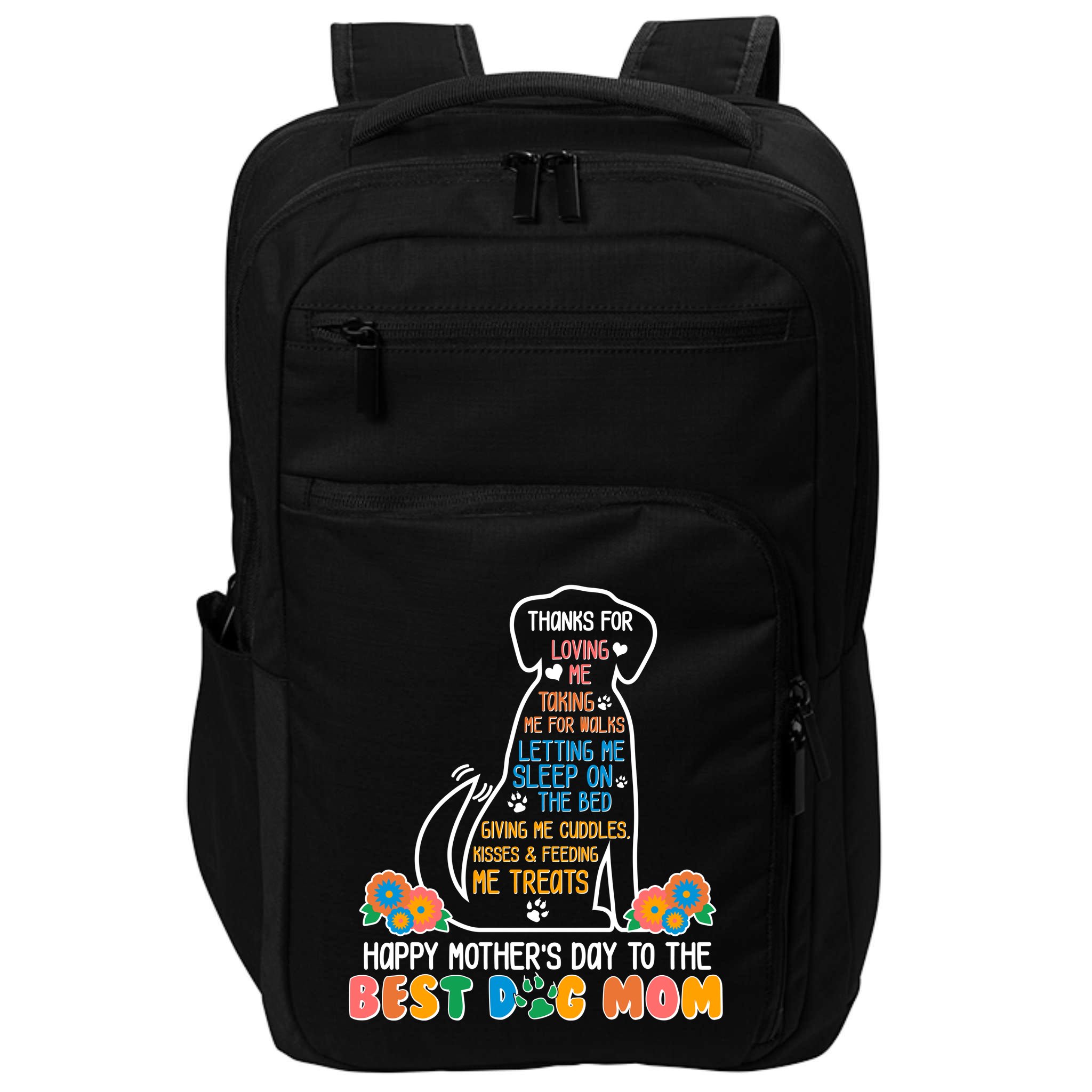 Cute Happy Mother's Day Best Dog Mom Impact Tech Backpack