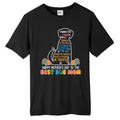 Cute Happy Mother's Day Best Dog Mom Tall Fusion ChromaSoft Performance T-Shirt