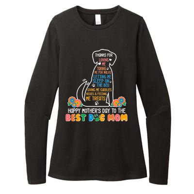 Cute Happy Mother's Day Best Dog Mom Womens CVC Long Sleeve Shirt