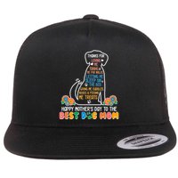 Cute Happy Mother's Day Best Dog Mom Flat Bill Trucker Hat