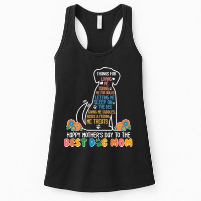 Cute Happy Mother's Day Best Dog Mom Womens Tank Top
