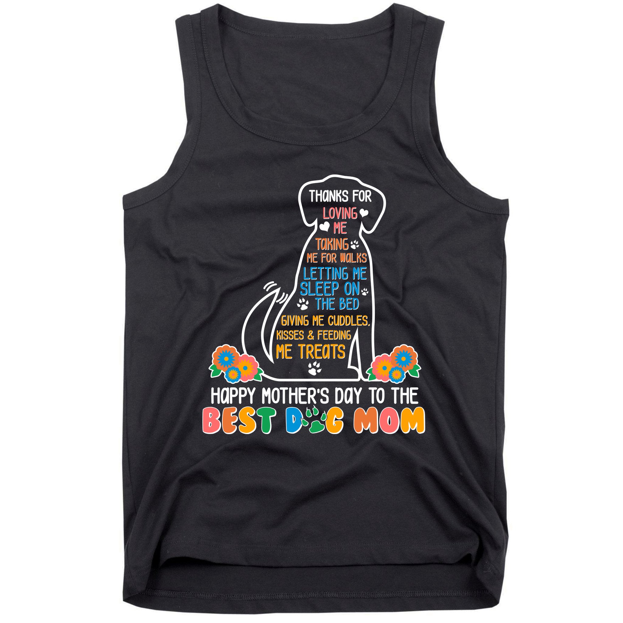 Cute Happy Mother's Day Best Dog Mom Tank Top