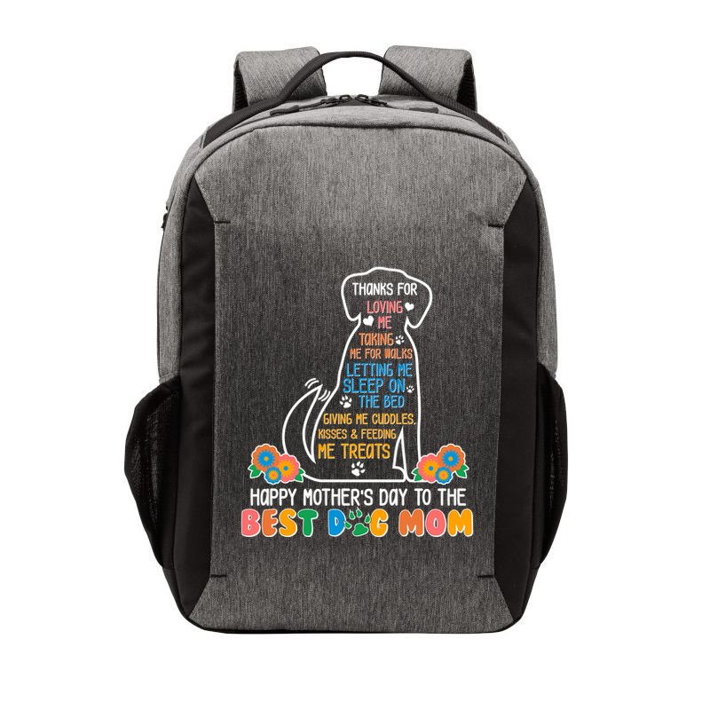 Cute Happy Mother's Day Best Dog Mom Vector Backpack