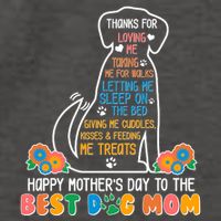 Cute Happy Mother's Day Best Dog Mom Vector Backpack
