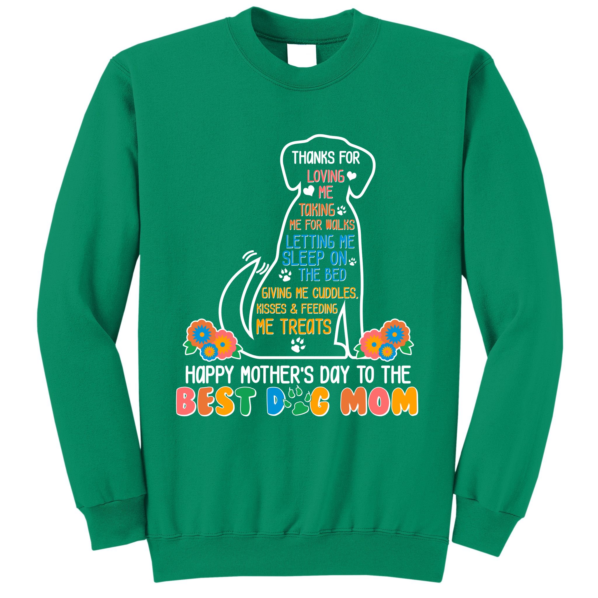 Cute Happy Mother's Day Best Dog Mom Sweatshirt