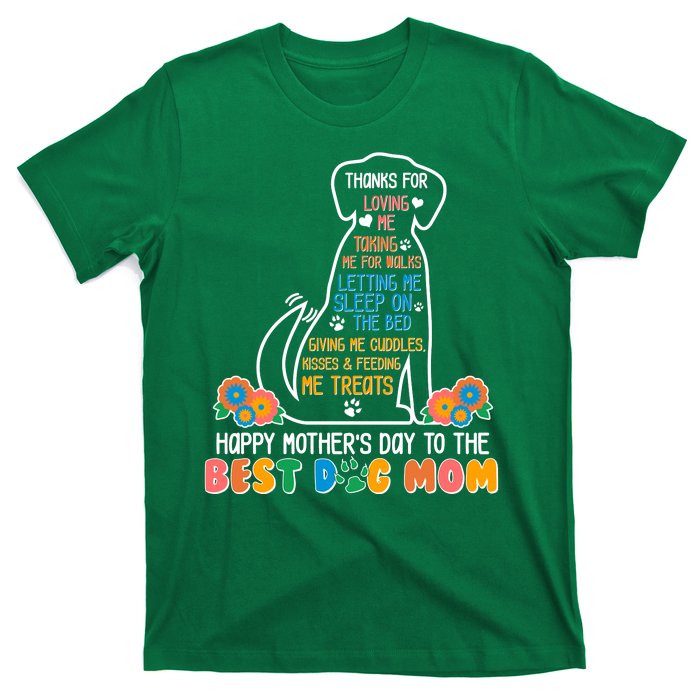 Cute Happy Mother's Day Best Dog Mom T-Shirt