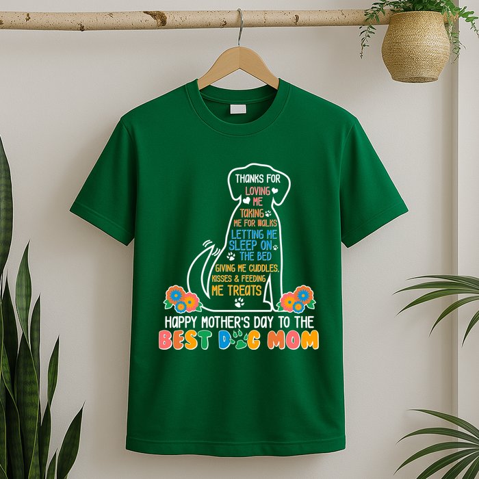 Cute Happy Mother's Day Best Dog Mom T-Shirt