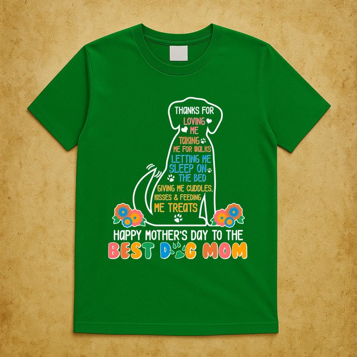 Cute Happy Mother's Day Best Dog Mom T-Shirt
