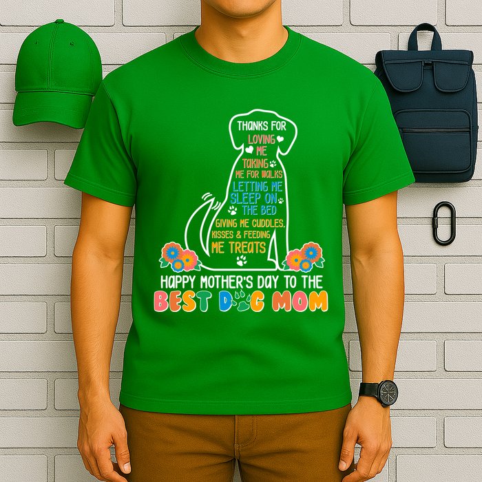 Cute Happy Mother's Day Best Dog Mom T-Shirt