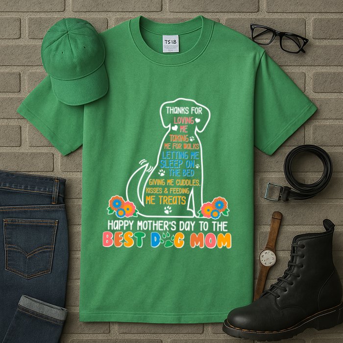 Cute Happy Mother's Day Best Dog Mom Tall T-Shirt