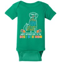 Cute Happy Mother's Day Best Dog Mom Baby Bodysuit