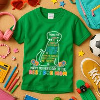 Cute Happy Mother's Day Best Dog Mom Kids T-Shirt