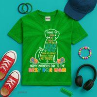 Cute Happy Mother's Day Best Dog Mom Kids Tie-Dye T-Shirt