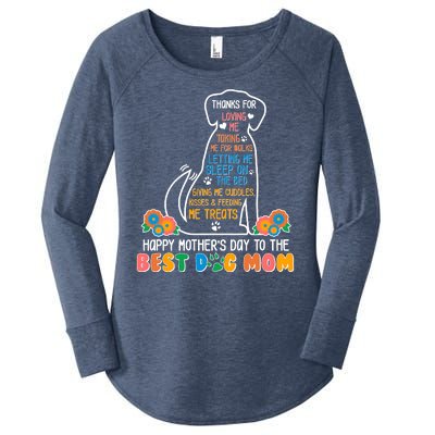 Cute Happy Mother's Day Best Dog Mom Women's Perfect Tri Tunic Long Sleeve Shirt