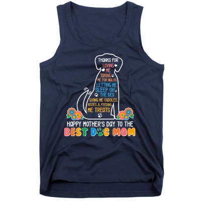 Cute Happy Mother's Day Best Dog Mom Tank Top