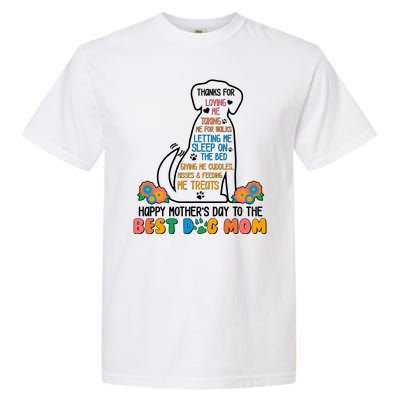 Cute Happy Mother's Day Best Dog Mom Garment-Dyed Heavyweight T-Shirt