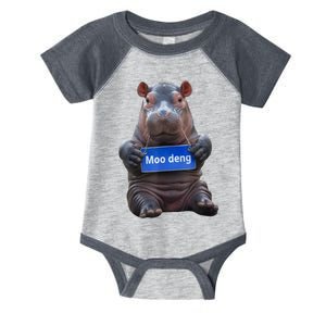 Cute Hippo Moo Deng Baby Pygmy Funny Gift Infant Baby Jersey Bodysuit