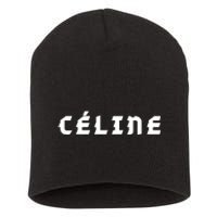 Céline Hello My Name Is Name Tag First Name Short Acrylic Beanie