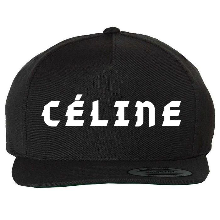 Céline Hello My Name Is Name Tag First Name Wool Snapback Cap