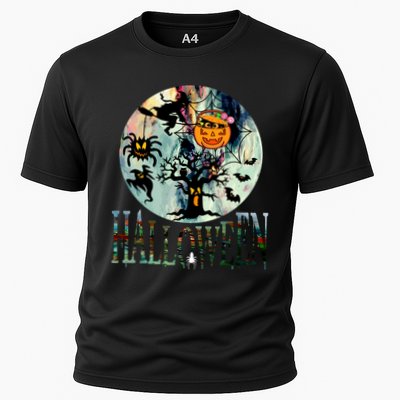 Creepy Halloween Moon Spider Pumpkin Witch Ghost Performance Shirt