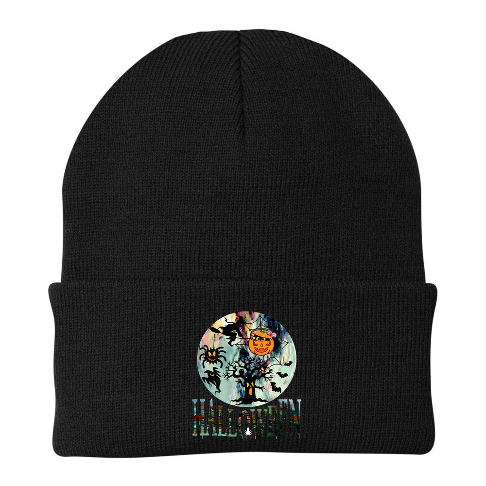 Creepy Halloween Moon Spider Pumpkin Witch Ghost Beanie