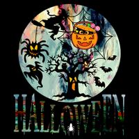 Creepy Halloween Moon Spider Pumpkin Witch Ghost Toddler T-Shirt
