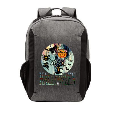 Creepy Halloween Moon Spider Pumpkin Witch Ghost Vector Backpack