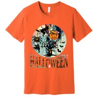 Creepy Halloween Moon Spider Pumpkin Witch Ghost Premium T-Shirt