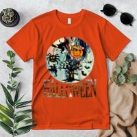 Creepy Halloween Moon Spider Pumpkin Witch Ghost Premium T-Shirt