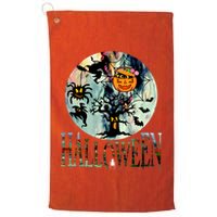 Creepy Halloween Moon Spider Pumpkin Witch Ghost Golf Towel