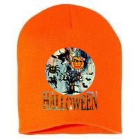 Creepy Halloween Moon Spider Pumpkin Witch Ghost Short Acrylic Beanie