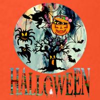 Creepy Halloween Moon Spider Pumpkin Witch Ghost Short Acrylic Beanie