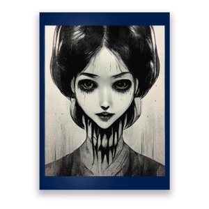 Creepy Horror Manga Anime Woman Eyes Halloween Art Poster