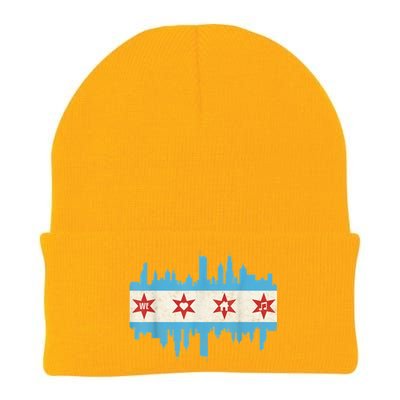 Chicago House Music Vintage Chicago Flag Knit Cap Winter Beanie