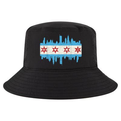 Chicago House Music Vintage Chicago Flag Cool Comfort Performance Bucket Hat