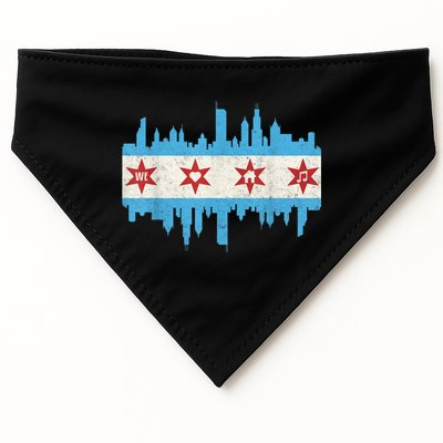 Chicago House Music Vintage Chicago Flag USA-Made Doggie Bandana