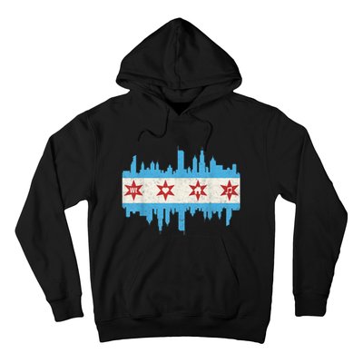 Chicago House Music Vintage Chicago Flag Hoodie