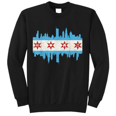 Chicago House Music Vintage Chicago Flag Sweatshirt