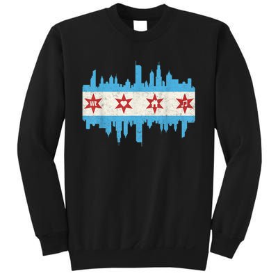 Chicago House Music Vintage Chicago Flag Sweatshirt