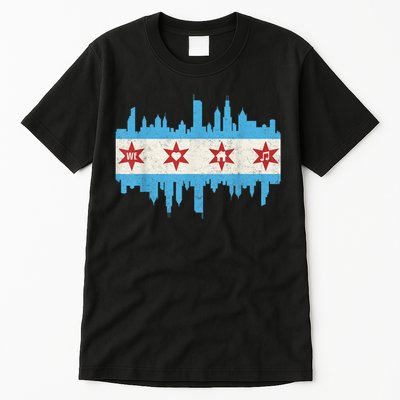 Chicago House Music Vintage Chicago Flag Tall T-Shirt