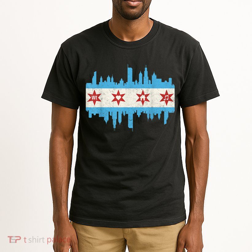 Chicago House Music Vintage Chicago Flag Tall T-Shirt