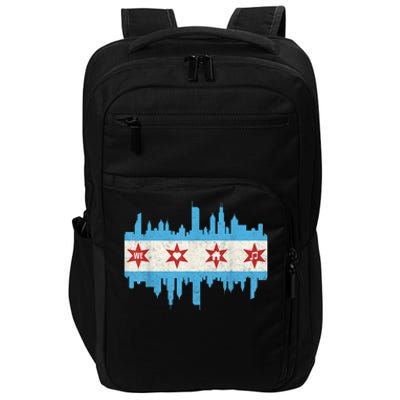 Chicago House Music Vintage Chicago Flag Impact Tech Backpack