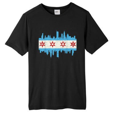 Chicago House Music Vintage Chicago Flag Tall Fusion ChromaSoft Performance T-Shirt