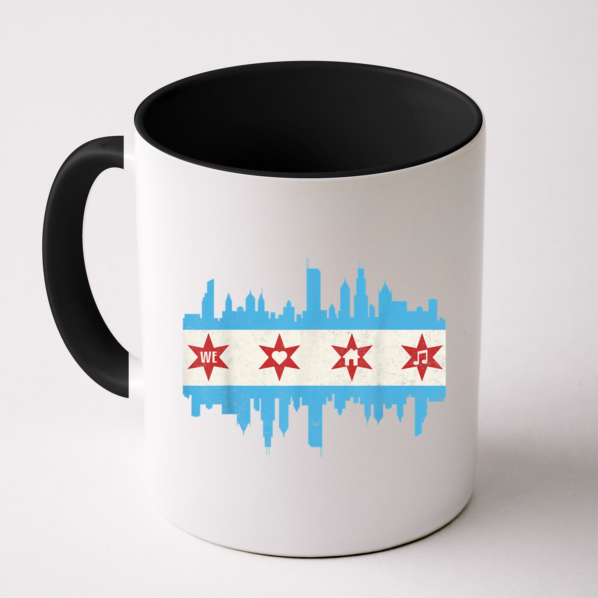 Chicago House Music Vintage Chicago Flag Mug
