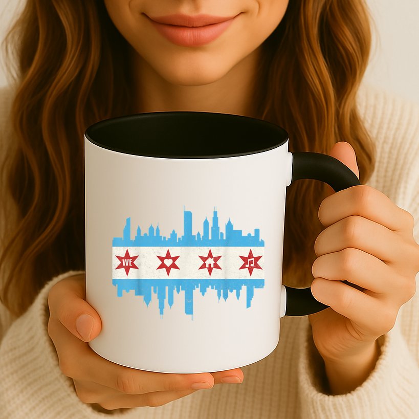 Chicago House Music Vintage Chicago Flag Mug