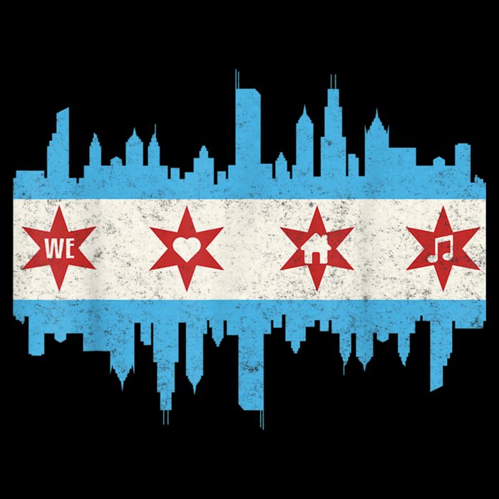 Chicago House Music Vintage Chicago Flag Mug