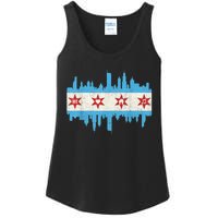 Chicago House Music Vintage Chicago Flag Ladies Essential Tank