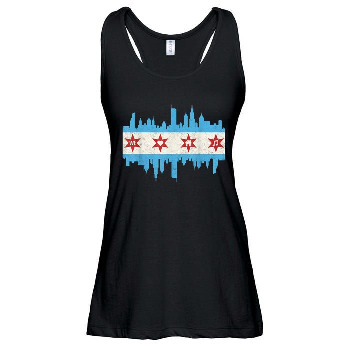 Chicago House Music Vintage Chicago Flag Ladies Essential Flowy Tank